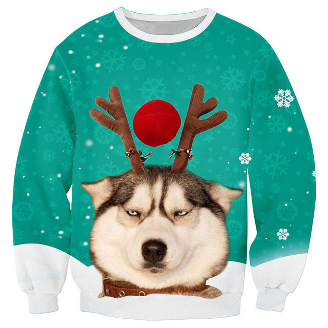 Christmas Cat Crew Neck Sweatshirt