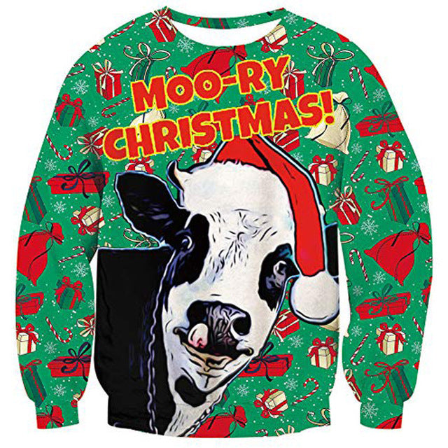 Christmas Cat Crew Neck Sweatshirt