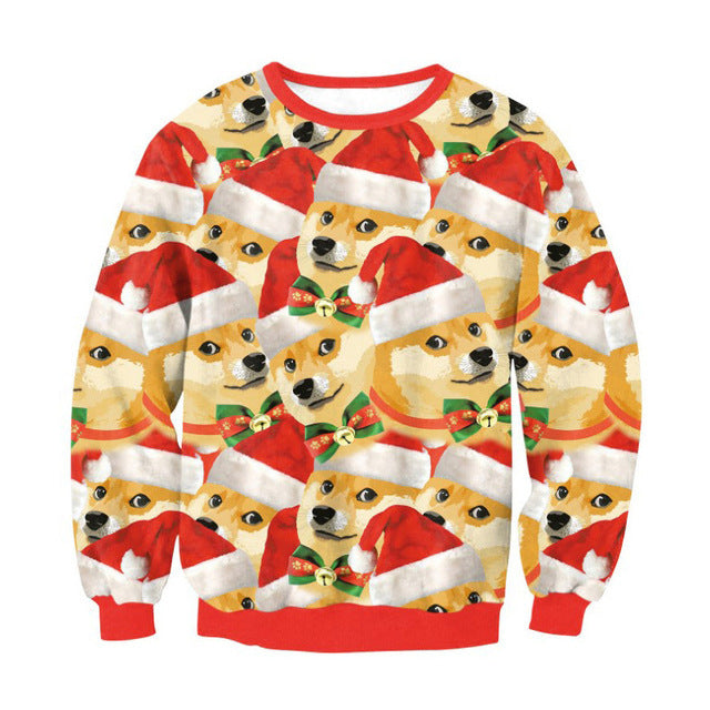 Christmas Cat Crew Neck Sweatshirt