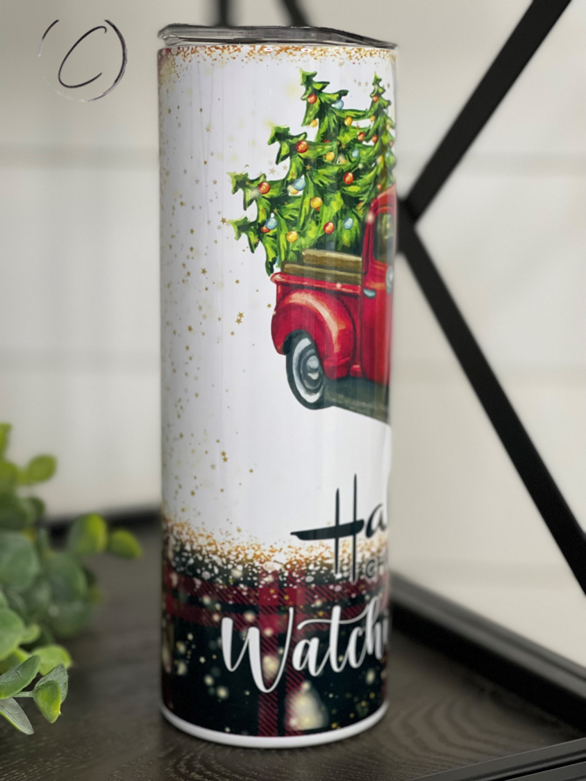 Hallmark Christmas Movie Watching 20oz Skinny Tumbler