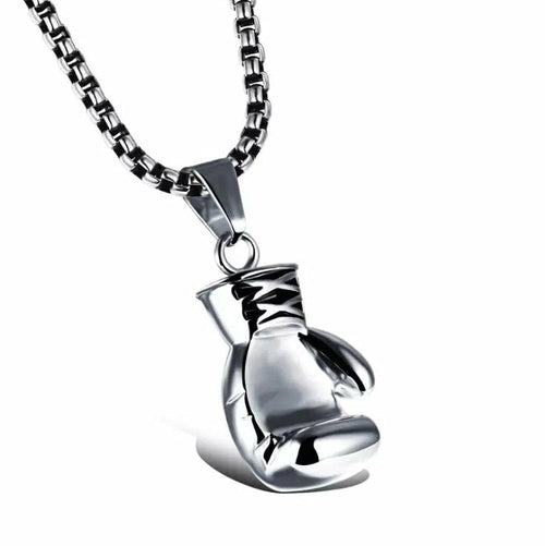 Plated Boxing Glove Pendant Necklace