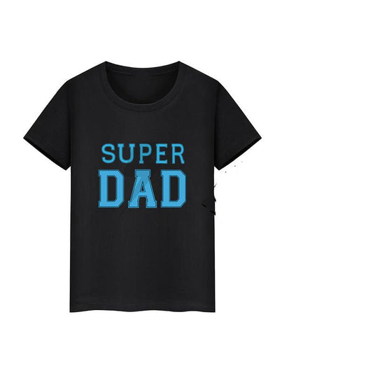 Super Dad Black Letter Short Sleeve