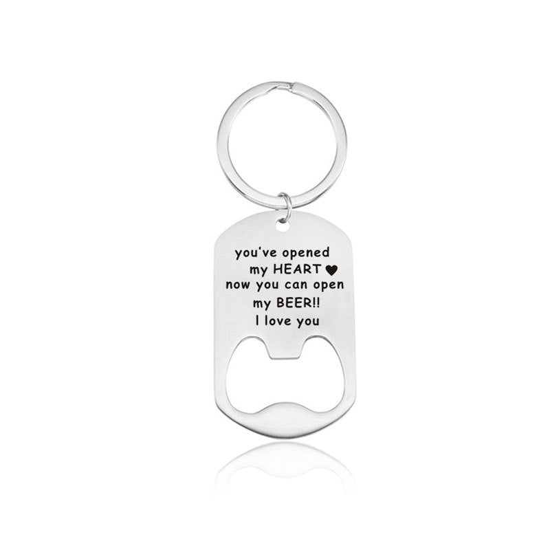 Stainless Steel Bottle Opener Key Chain For Father's Day