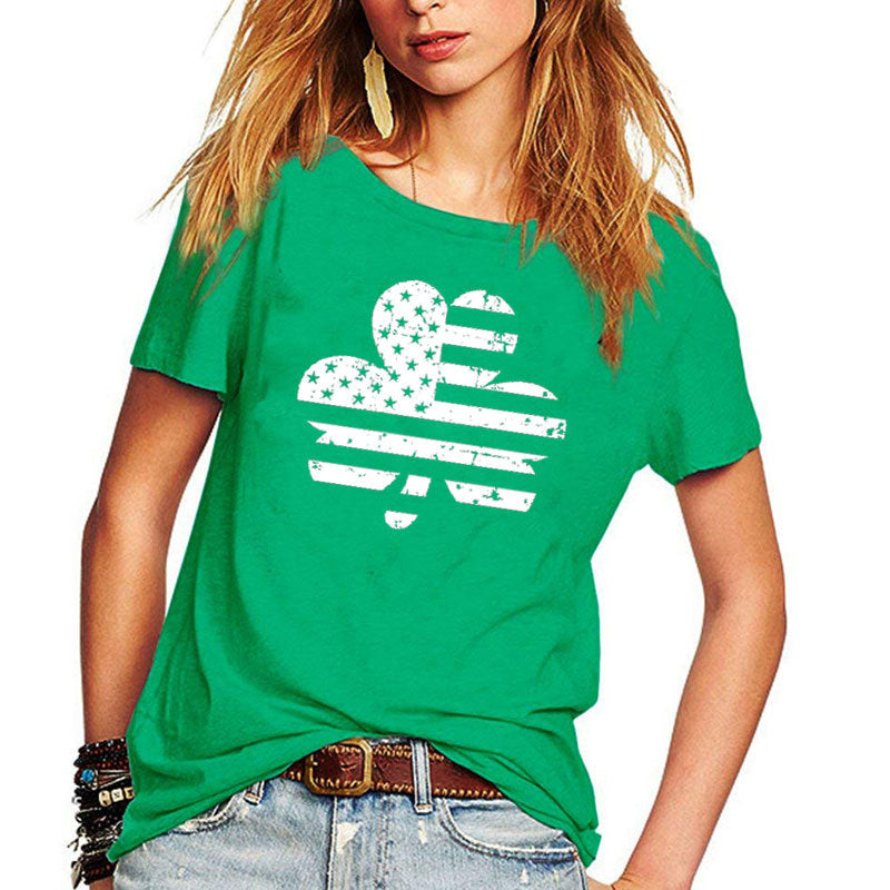 St. Patrick's Day Ladies Pure Cotton Short Sleeve T Shirt