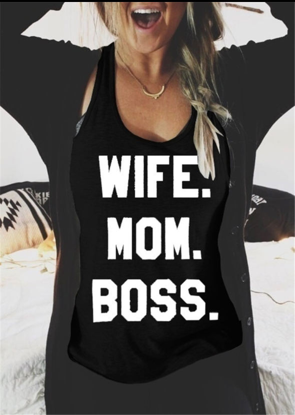 WIFE MOM BOSS Tank Top