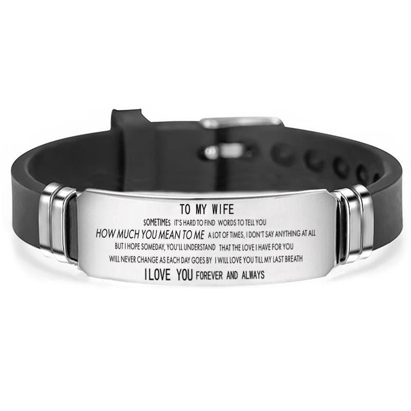 To My Mom - OR Son, Daughter, Wife, Girlfriend Options - Bracelet Wristband