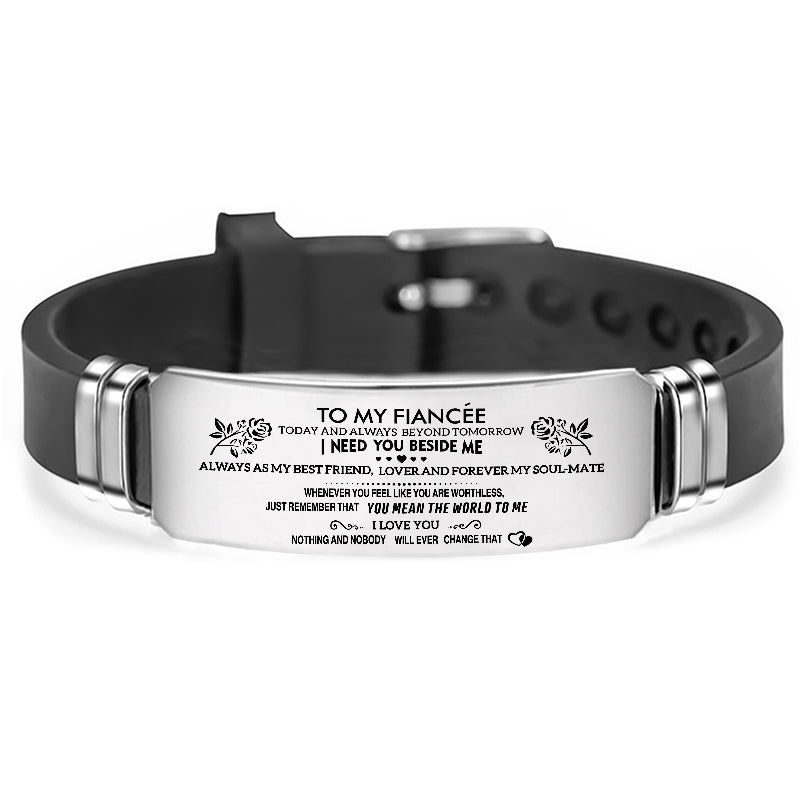 To My Mom - OR Son, Daughter, Wife, Girlfriend Options - Bracelet Wristband