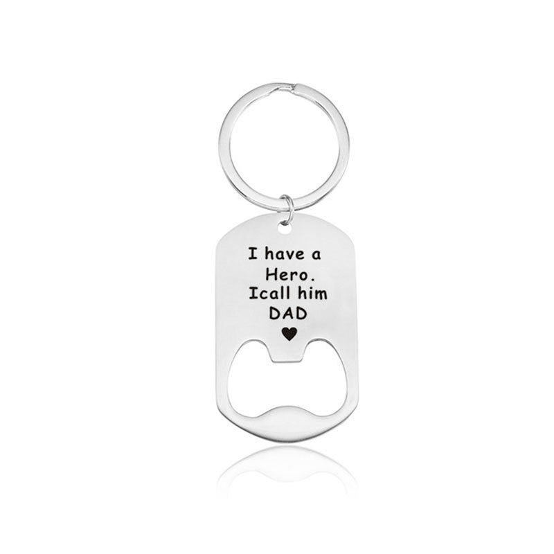 Stainless Steel Bottle Opener Key Chain For Father's Day