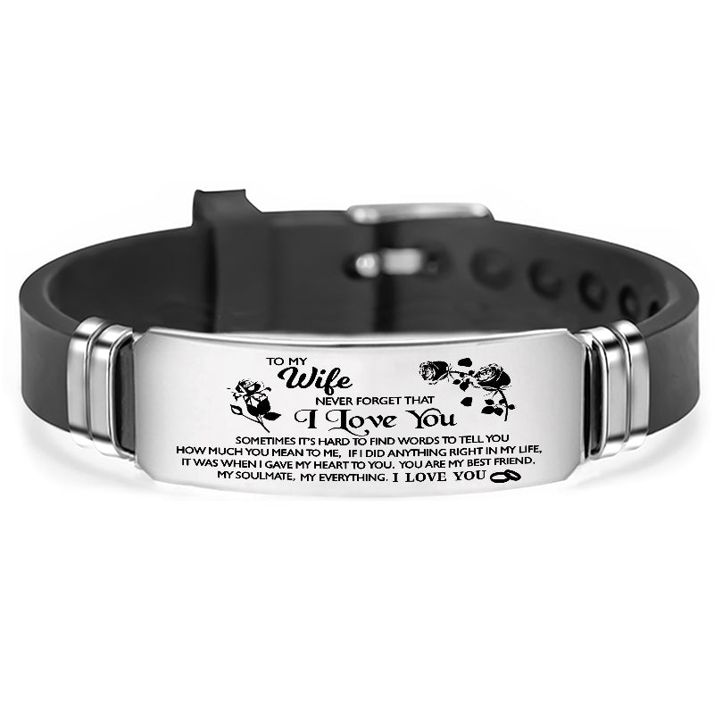 To My Mom - OR Son, Daughter, Wife, Girlfriend Options - Bracelet Wristband