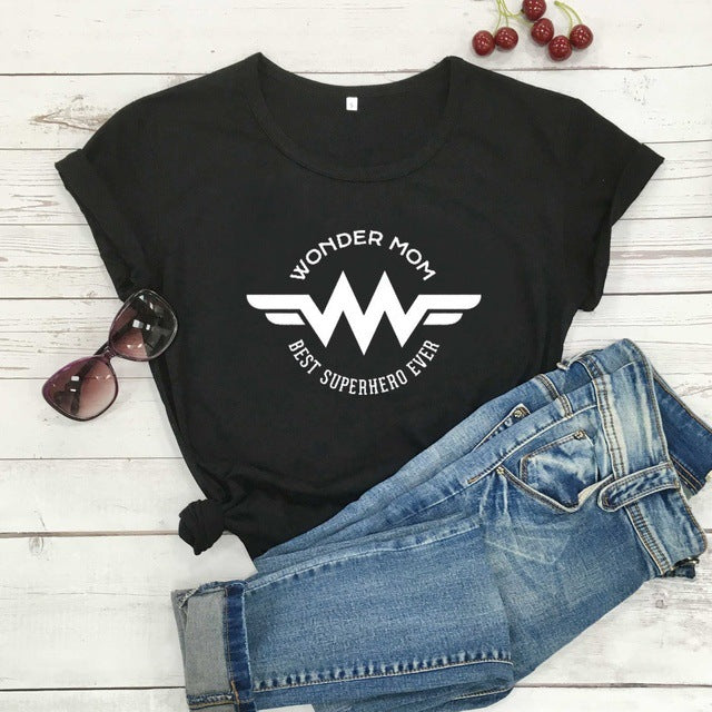 Super Hero Mom T-Shirt - Polyester Casual Beautiful Shirt