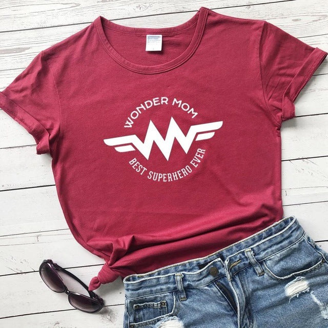 Super Hero Mom T-Shirt - Polyester Casual Beautiful Shirt