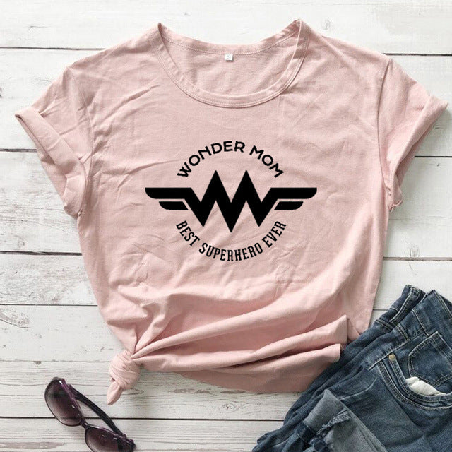 Super Hero Mom T-Shirt - Polyester Casual Beautiful Shirt