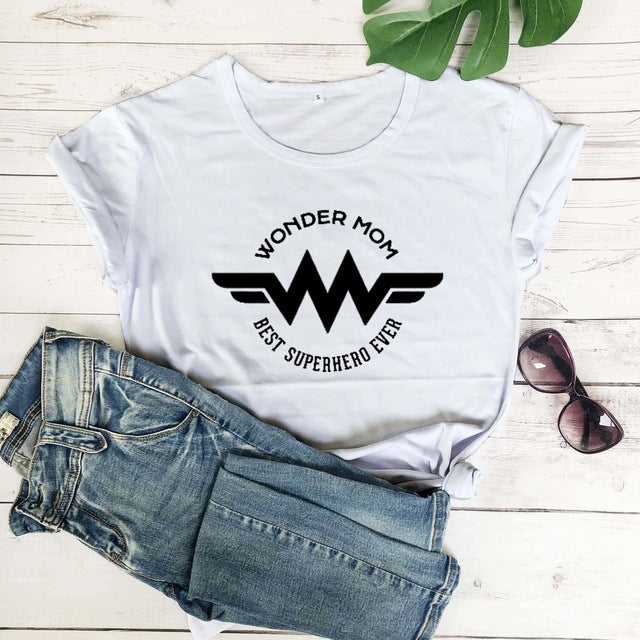 Super Hero Mom T-Shirt - Polyester Casual Beautiful Shirt