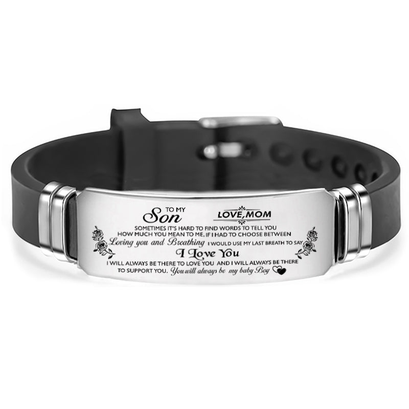 To My Mom - OR Son, Daughter, Wife, Girlfriend Options - Bracelet Wristband