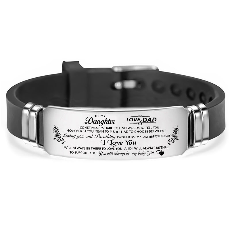 To My Mom - OR Son, Daughter, Wife, Girlfriend Options - Bracelet Wristband