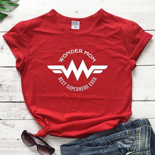 Super Hero Mom T-Shirt - Polyester Casual Beautiful Shirt