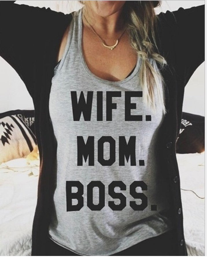 WIFE MOM BOSS Tank Top