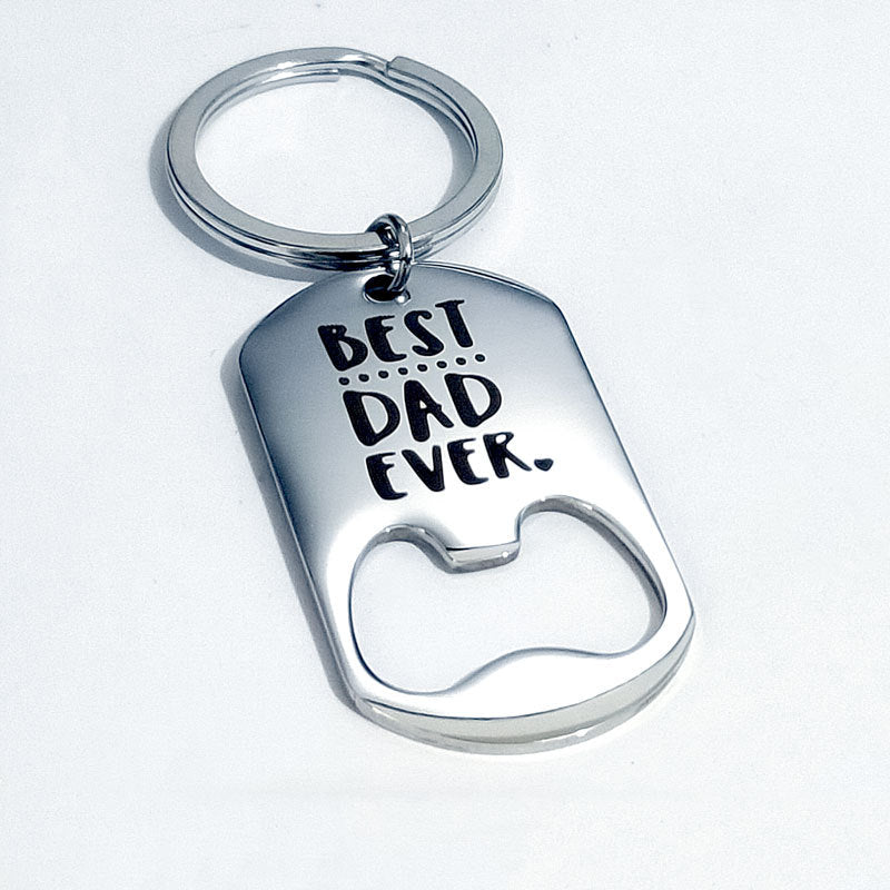 Stainless Steel Bottle Opener Key Chain For Father's Day