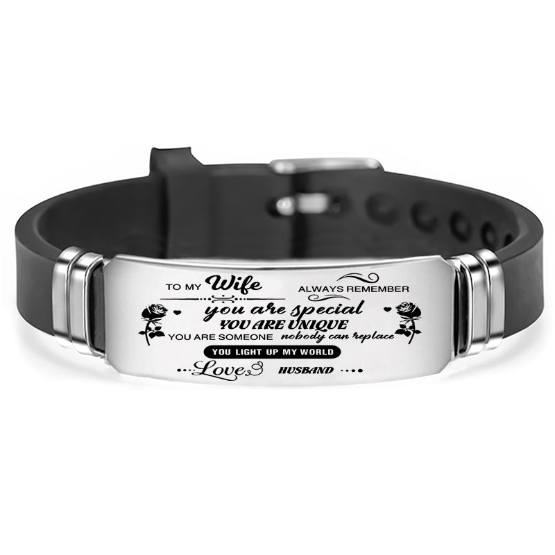 To My Mom - OR Son, Daughter, Wife, Girlfriend Options - Bracelet Wristband